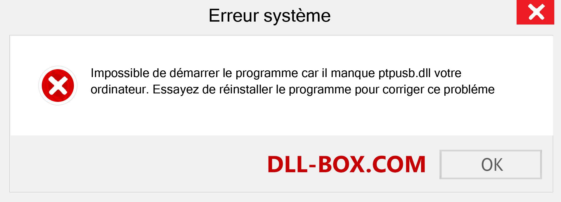 Le fichier ptpusb.dll est manquant ?. Télécharger pour Windows 7, 8, 10 - Correction de l'erreur manquante ptpusb dll sur Windows, photos, images